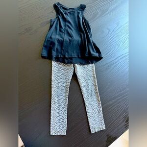 Black tank top with adorable Zara Jeggings!